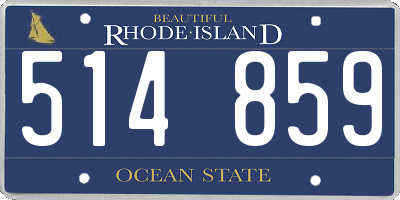 RI license plate 514859
