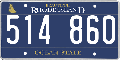 RI license plate 514860