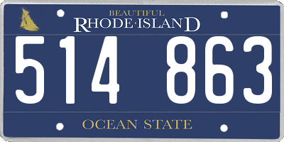 RI license plate 514863