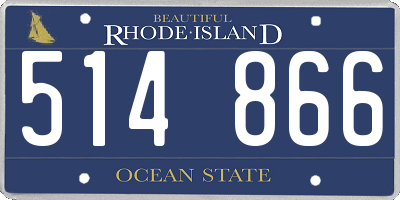 RI license plate 514866