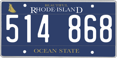 RI license plate 514868