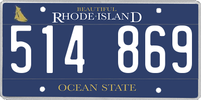 RI license plate 514869