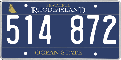 RI license plate 514872