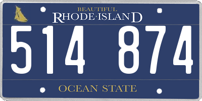RI license plate 514874