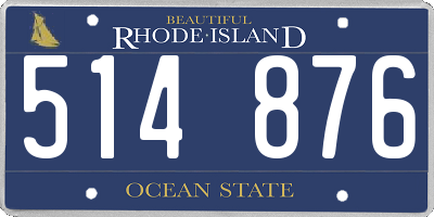 RI license plate 514876