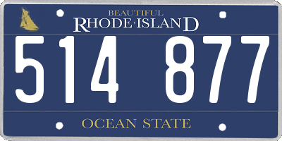 RI license plate 514877