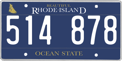 RI license plate 514878