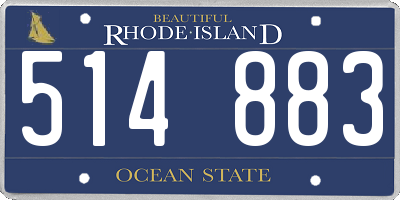 RI license plate 514883