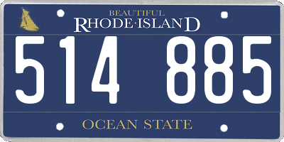 RI license plate 514885