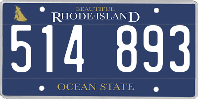 RI license plate 514893