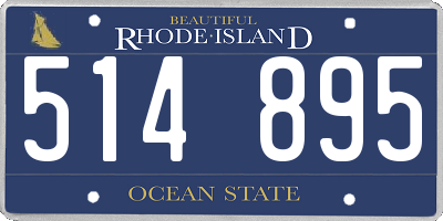 RI license plate 514895