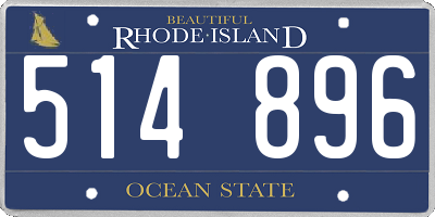 RI license plate 514896