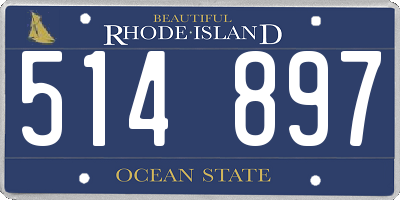 RI license plate 514897