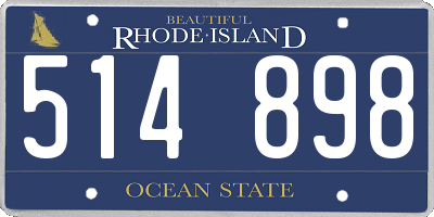 RI license plate 514898