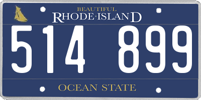 RI license plate 514899