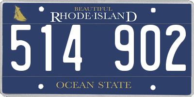 RI license plate 514902
