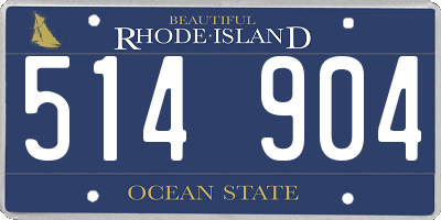 RI license plate 514904