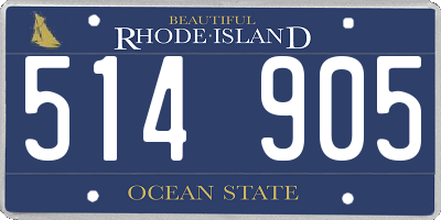 RI license plate 514905