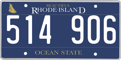 RI license plate 514906