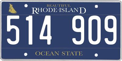 RI license plate 514909