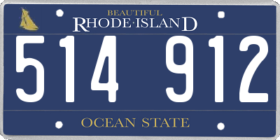 RI license plate 514912