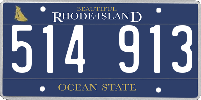 RI license plate 514913