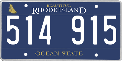 RI license plate 514915