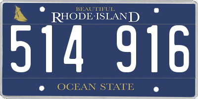 RI license plate 514916