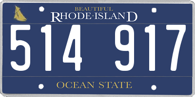 RI license plate 514917