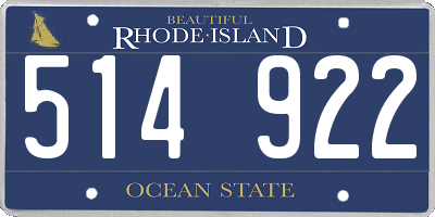 RI license plate 514922