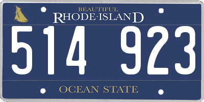 RI license plate 514923