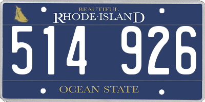 RI license plate 514926