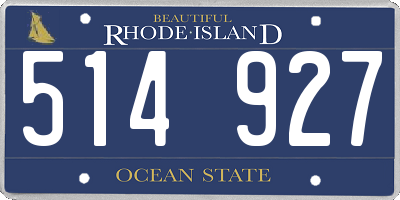 RI license plate 514927