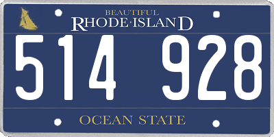 RI license plate 514928