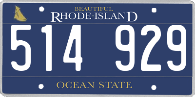 RI license plate 514929