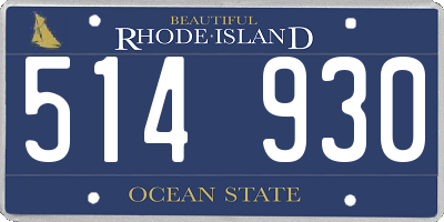 RI license plate 514930
