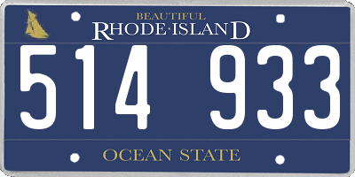 RI license plate 514933