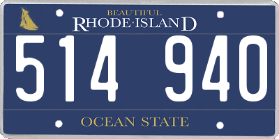 RI license plate 514940