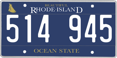 RI license plate 514945