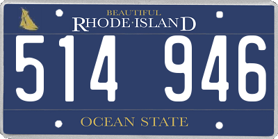 RI license plate 514946