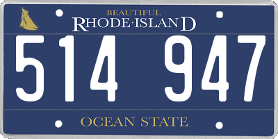 RI license plate 514947