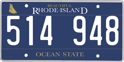 RI license plate 514948