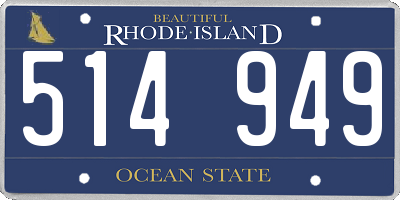 RI license plate 514949