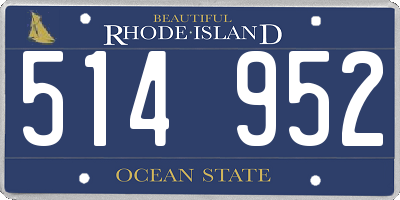 RI license plate 514952