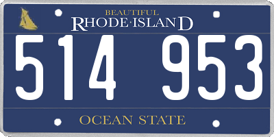 RI license plate 514953