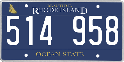 RI license plate 514958