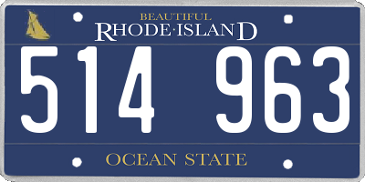 RI license plate 514963