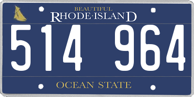 RI license plate 514964