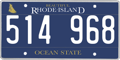 RI license plate 514968