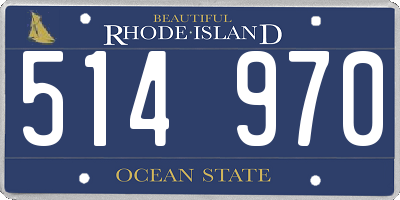 RI license plate 514970